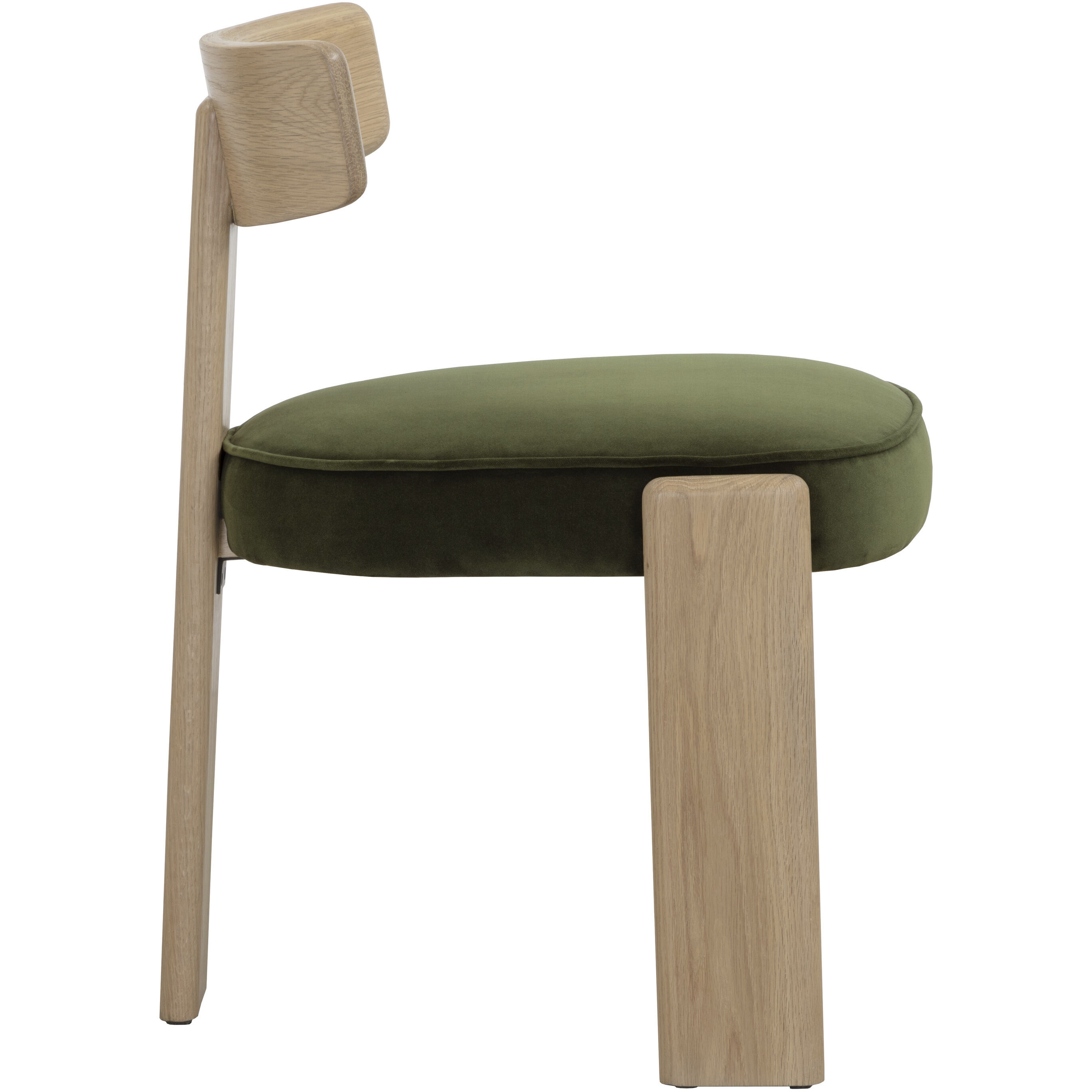 Horton Rustic Oak / Forest Green Dining Chair, Set Of 2